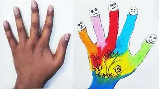 Finger Cutest Painting Ideas | Easy Handprint & Thumb Art | Step-by-Step Finger Scenery Drawing