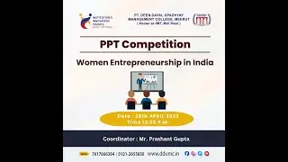 PPT Competition | Women Entrepreneurship in India | IIC-Pt.DDUMC