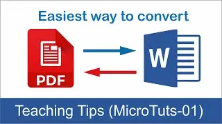 How to convert PDF to Word files Online and How to save a Word file as PDF | Online Teaching Tips