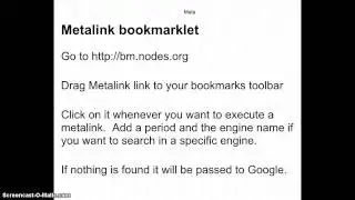 Metalinks Syntax tutorial