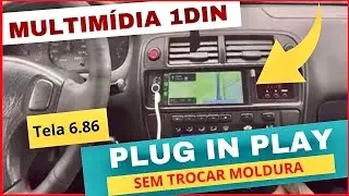 Multim&iacute;dia 1DIN BOM e BARATO - Sem Trocar Moldura - Sem Adapta&ccedil;&otilde;es - F&aacute;cil Instala&ccedil;&atilde;o!!!
