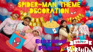 Spider-Man theme decoration  simple Birthday decoration at home 🏡 itna easy ki aap khud bna sakte ho
