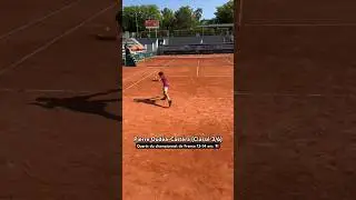 Pierre Oud&eacute;a-Cast&eacute;ra (3/6) en quarts de finale du championnat de France 13-14 ans. #tennis