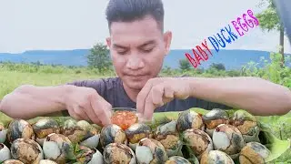ASMR SROKSRE EAT BABY DUCK EGGS / Cheivet Yummy Fish Sauce | CHEIVET Sroksre