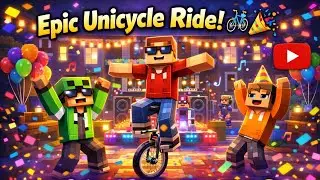 School Party Minecraft 🚲 Epic Unicycle Ride & Crazy Fun! | Trending Gameplay 2026 #roblox #game 