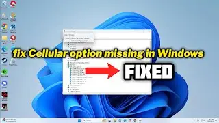 (FIXED) Cellular option missing in Windows