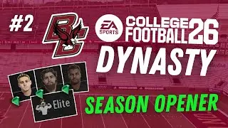 Playing Our FIRST GAME! | Boston College Dynasty E2 | CFB26