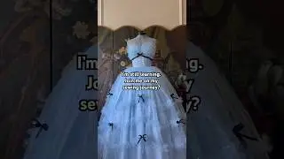 Let&rsquo;s make a 1950s ball gown in 60 seconds 🩵🪄✨#shortscreator #disneyprincess #vintage #shorts