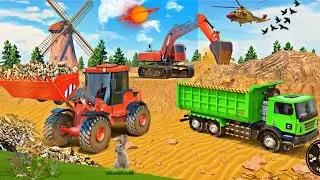 Railroad Builder Simulator 3D Jcb and Tractor- Highway Excavator Construction JCB - Android GamePlay