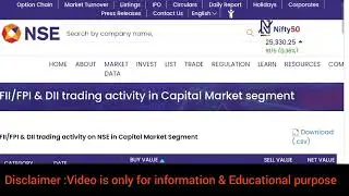 FII Data Today | Buying & Selling of FII Data | Dip Research |