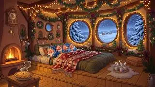 gentle 1940s christmas oldies playing in a cozy disney cottage🎄soft ambience for dreamy sleep