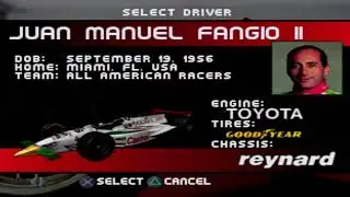 CART World Series Intro, Drivers, Tracks, and Credits