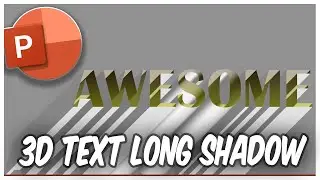 3D Text Long Shadow Effect PowerPoint Tutorial For Beginners