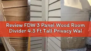 Review FDW 3 Panel Wood Room Divider 4.3 Ft Tall Privacy Wall Divider 67.7