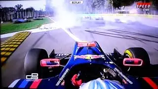 Monza 2013 GP3 Race 1 -  First corner crash.
