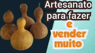 Aprenda a decorar cabaça de maneira fácil e rápida #artesania #artesanatoemcabaça