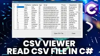 How to read a CSV file and display its contents in a tabular format using a DataGridView in C#?
