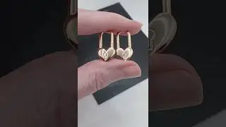 Серьги Heart Luxe Gold⭐️  #серьги #shorts #украшения
