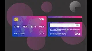How To Create a Visa Card Design Using HTML and CSS | hover effect