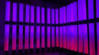 The effect of the flowing light fixture