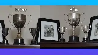 Cleaning my silver cups.