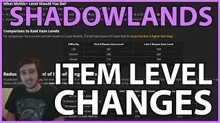 ITEM LEVELS in Shadowlands - M+ and Raid Changes