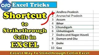 Easiest Way To Strikethrough Cell in Excel || How To Do A Strikethrough In Excel || dptutorials