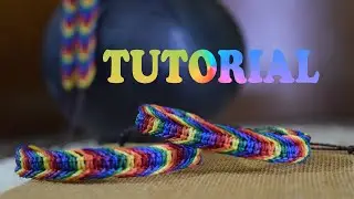 Tutorial facil pulsera arcoíris nudo cuadrado(square knot)