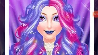 barbie elegant colorful curls hairstyle look makeup asmr game #asmr #game #superstylistgame #barbie