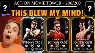 MK Mobile. Battle 200 of Fatal Action Movie Tower vs. Johnny Cage Team. It's INCREDIBLE!