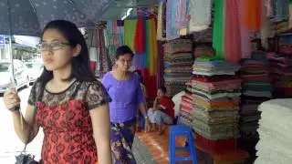 Myanmar travel video guide - Review traditional market in Yangon 2017