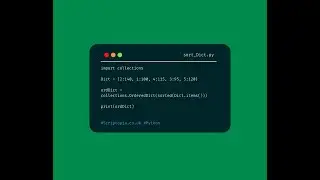 Python Dictionaries - Sort dictionary by key