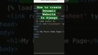 How to create dynamic website? #python #djangoframework #pythonintelugu #django #djangoproject