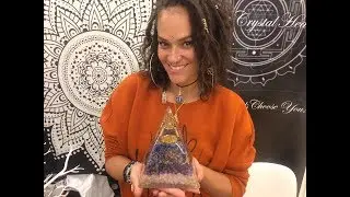 Orgonite Venus purple plate Pendant / necklace Orgone zero point Energy Scalar Astrology tesla test
