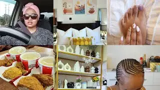 WEEKLY VLOG//SHOPPING ERRANDS//DOING MY NAILS & HAIR//VISITING FOLKS//New bedroom decor