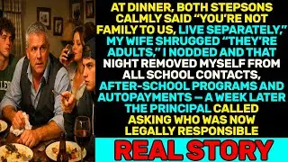 My Stepsons Pushed Me Out at Dinner &mdash; The School Learned First