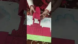 #How to make Red fort #diyredfort #monuments #papercraft #youtubeshorts #viral #study