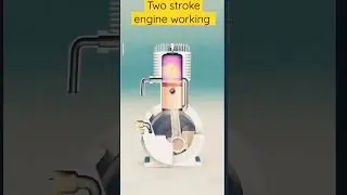 2-stroke engine working animation, engine used in scooters and moped