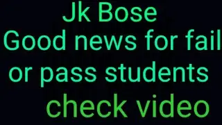 Jk Bose 12 th important notification|jk Bose new update|jk Bose 12 th class new notification