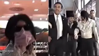 (TWO ANGLES) Michael Jackson singing 