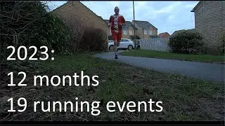 A 5 mile run in a Santa suit, plus a reminder of the 19 events I ran this year!