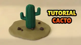 🔴 FA&Ccedil;A um CACTO no deserto - Tutorial F&aacute;cil Biscuit, Pasta Americana, Clay ou Plastilina - DIY