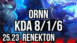 ORNN vs RENEKTON (TOP) | 8/1/6 | KR Master | 25.23