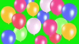 Balloon's Party In Green Screen | Free Premium Overlay Effects | Chroma Key Use
