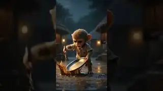 बंदर ने गांव वालो को बचाया 😮 | #monkey #aivideo #aihalk #shorts