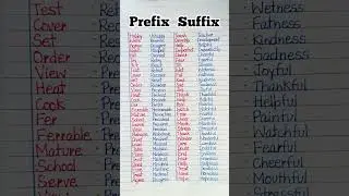 30 Prefix word and suffix word/ Prefix and suffix word #inshot2026