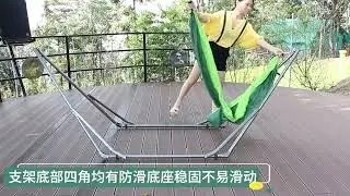 3 in 1 Hammock Stand, Outdoor Collapsible Swing Chair, Portable Foldable Heavy-Duty Steel Stand