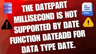 The datepart millisecond is not supported by date function dateadd for data type date.