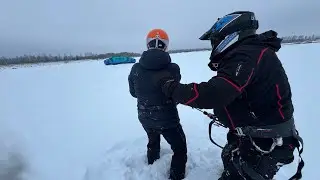 Первый опыт зимнего кайтсерфинга