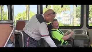 Sam on buses to Magic Kingdom from Old Key West  & back @ Disney World @onthatnote